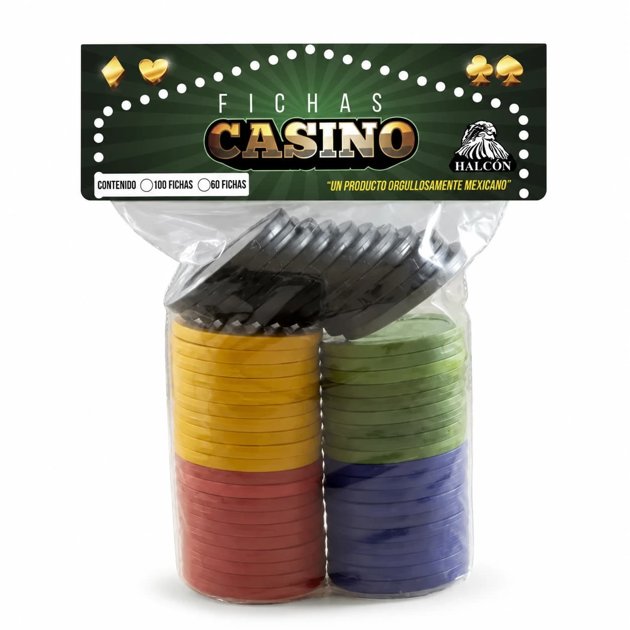 Fichas Poker Halcón 50 piezas — Vista principal